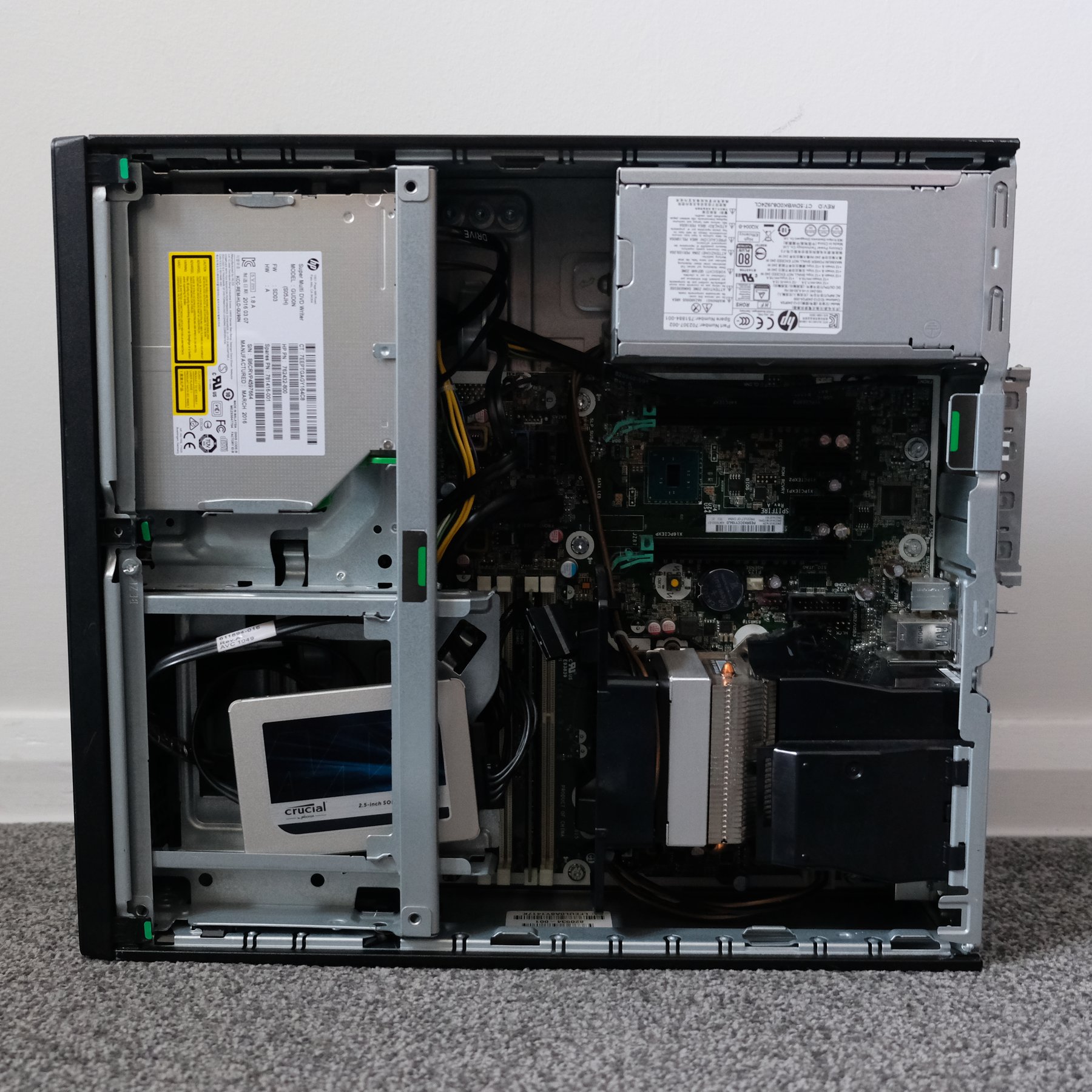 Interior of the HP Z240 SFF